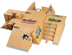 Milkhouse 11pcs Skate Park Kit Ramp Parts for Tech Deck Fingerboard Mini Finger Skateboard