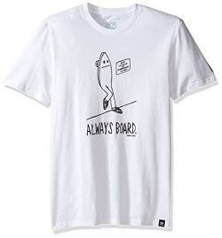 adidas Originals Men’s Tops | Skateboarding Graphic Tee, White/Black/Always Board, Large