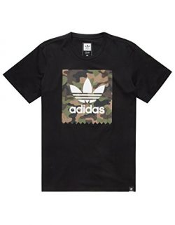 adidas Originals Men’s Tops | Skateboarding Camo Blackbird Tee, Black, Large