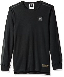 adidas Originals Men’s Tops | Skateboarding Thermal Long Sleeve, Black, Large