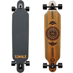 Rimable Bamboo Drop Through Longboard (41 Inch, Polynesian)