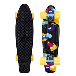 Cal 7 Snack Attack 22 Inch Complete Mini Cruiser Standard Skateboard (Jellybean)