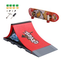 YXTech Mini Skate Park Ramp Parts for Tech Deck Fingerboard Finger Skateboard With Ultimate Park ...