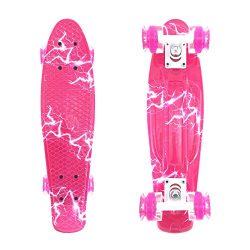 Wonnv Retro Mini Cruiser 22 inch Complete Skateboard (Lightning)