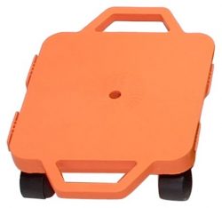 Cosom 12 Inch Plastic Childrens Scooter Board With 2 Inch Ultra-Glide Nylon Casters and Safety G ...
