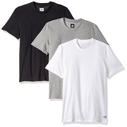 adidas Originals Men’s Tops | Skateboarding 3 Pack Of Tees, Black/White/Black Heather, Medium