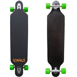 Rimable Drop-through Longboard 41Inch BLACKGREEN