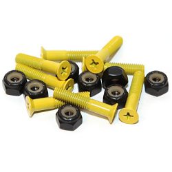 Standard Yellow Skateboard Hardware Set – 1″