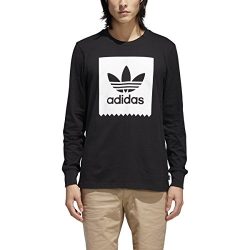 adidas Skateboarding Men’s Long Sleeve Blackbird Tee Black/White Medium