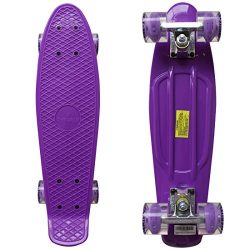 Rimable Complete 22″ Skateboard PurpleFlashingWheels