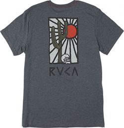 RVCA Men’s Cactus Rays Vintage Dye Tee, Dark Denim, M