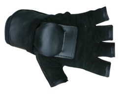 Hillbilly Wrist Guard Gloves – Half Finger (Black, Medium)