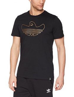 adidas Originals Men’s Skateboarding Metallic Shmoo Tee, Black/Gold Metallic, L