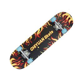 Easy_way Complete Skateboard with Colorful Flashing Wheels for Kids, Boys, Girls, Youths, Beginn ...