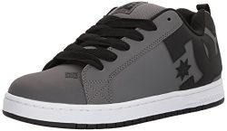 DC Men’s Court Graffik Skate Shoe, Grey/Grey/Black, 9.5 D US