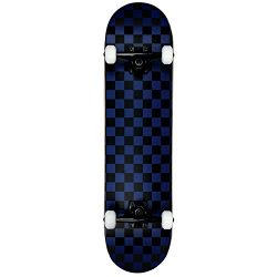Krown KRRC-57 Rookie Checker Skateboard, Black/Blue, 7.75″