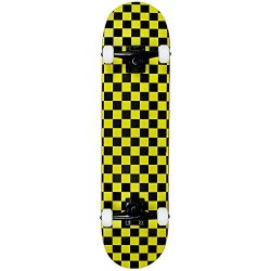 Krown Rookie Checker Skateboard, Black/Yellow, 7.75″