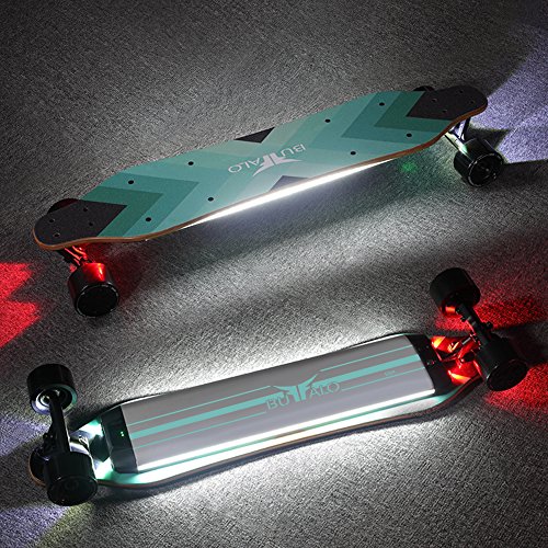 Electric Skateboard Bluetooth Controller Longboard Powerful Dual Hub Motors 25MPH Top Speed 15 