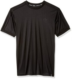 adidas Originals Men’s Skateboarding Clima Club Jersey, Black/Black, M