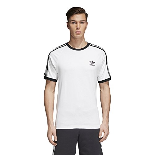 adidas Originals Men's Originals 3 Stripes Tee, White, XL ...