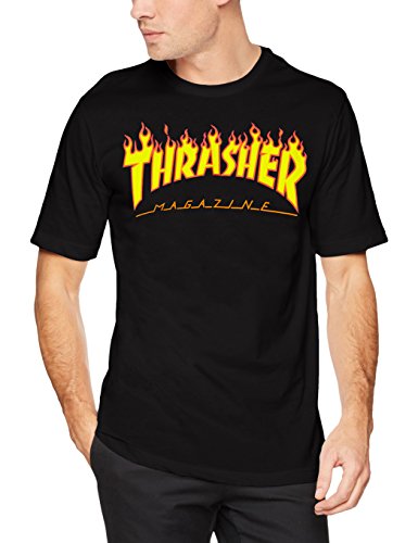 Thrasher Magazine Flame Logo T-Shirt - XL- Black - SkateboardMe ...