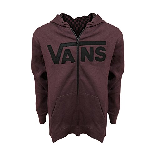 Vans Mens Classic Logo Full Zip Skateboarding Hoodie Large Plumblack