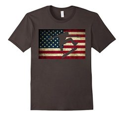 Mens Skateboarding T Shirt Skater Skate Board American Flag Tee 2XL Asphalt