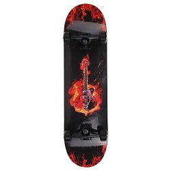 NPET Pro Skateboard Complete 31 Inch 7 Layer Canadian Maple Double Kick Concave Deck Skating Ska ...
